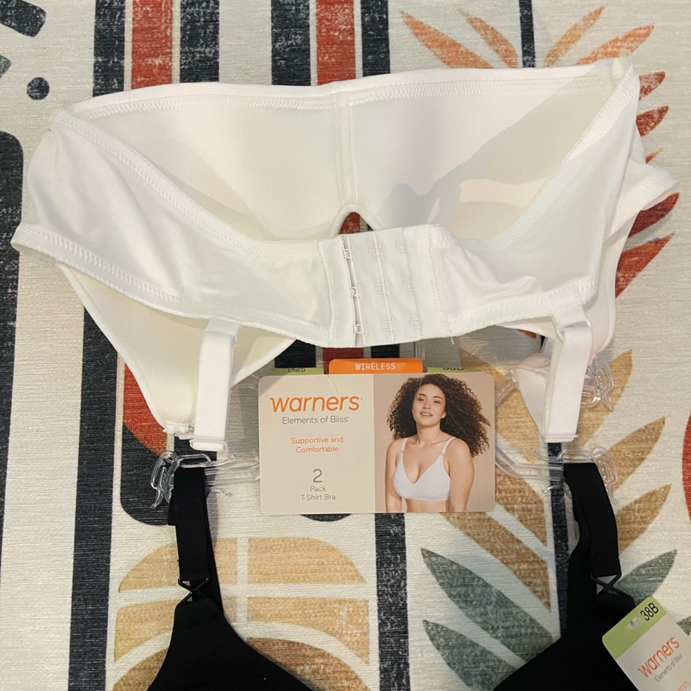 Warner's Black and White Comfort Bra 2Pack - Picture 4 of 9